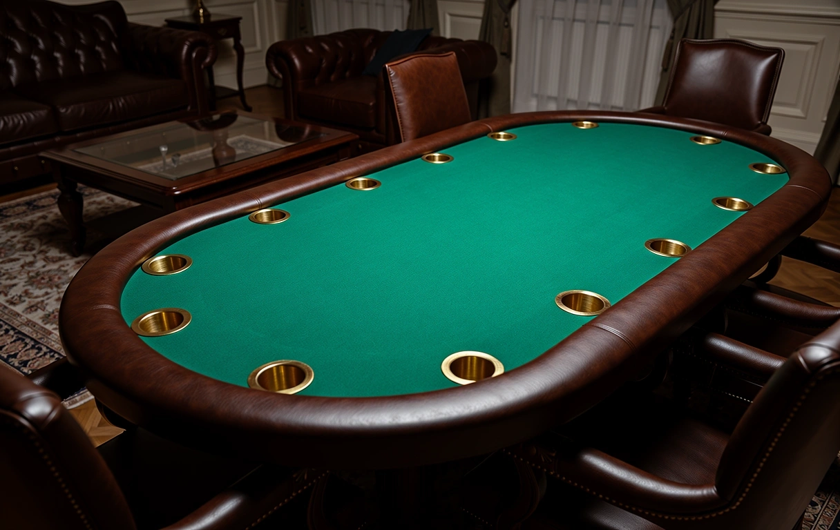 Table de poker chez un client