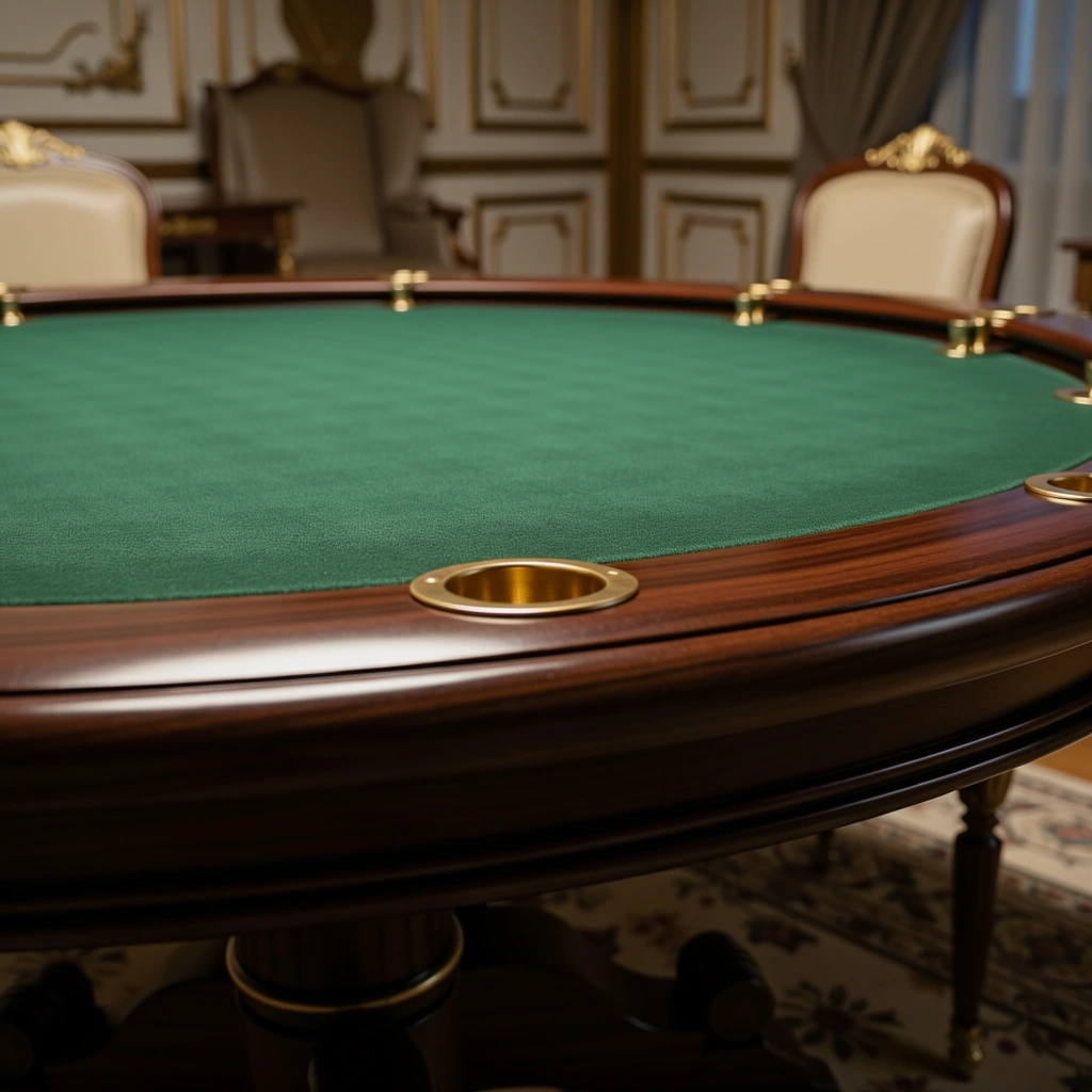 Détail Table de Poker Table verte