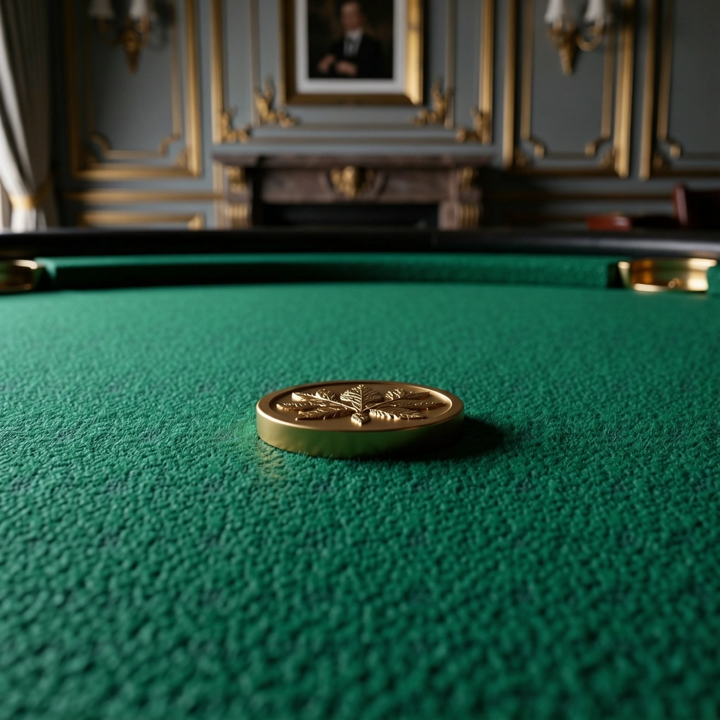 Détail du tapis Table verte